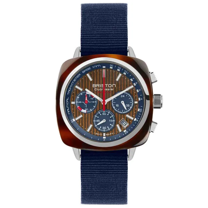 Briston Clubmaster Regatta - Chrono - Noyer / Bleu 262142.SA.T.15W.NNB Watch made by H.S. Johnson