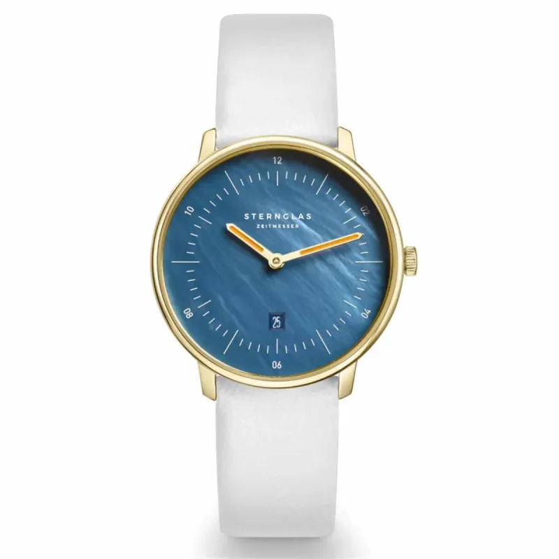 Sternglas S01-NDP07-KL13 Naos XS Edition Blue Mother of Pearl Wristwatch sold by H.S. Johnson