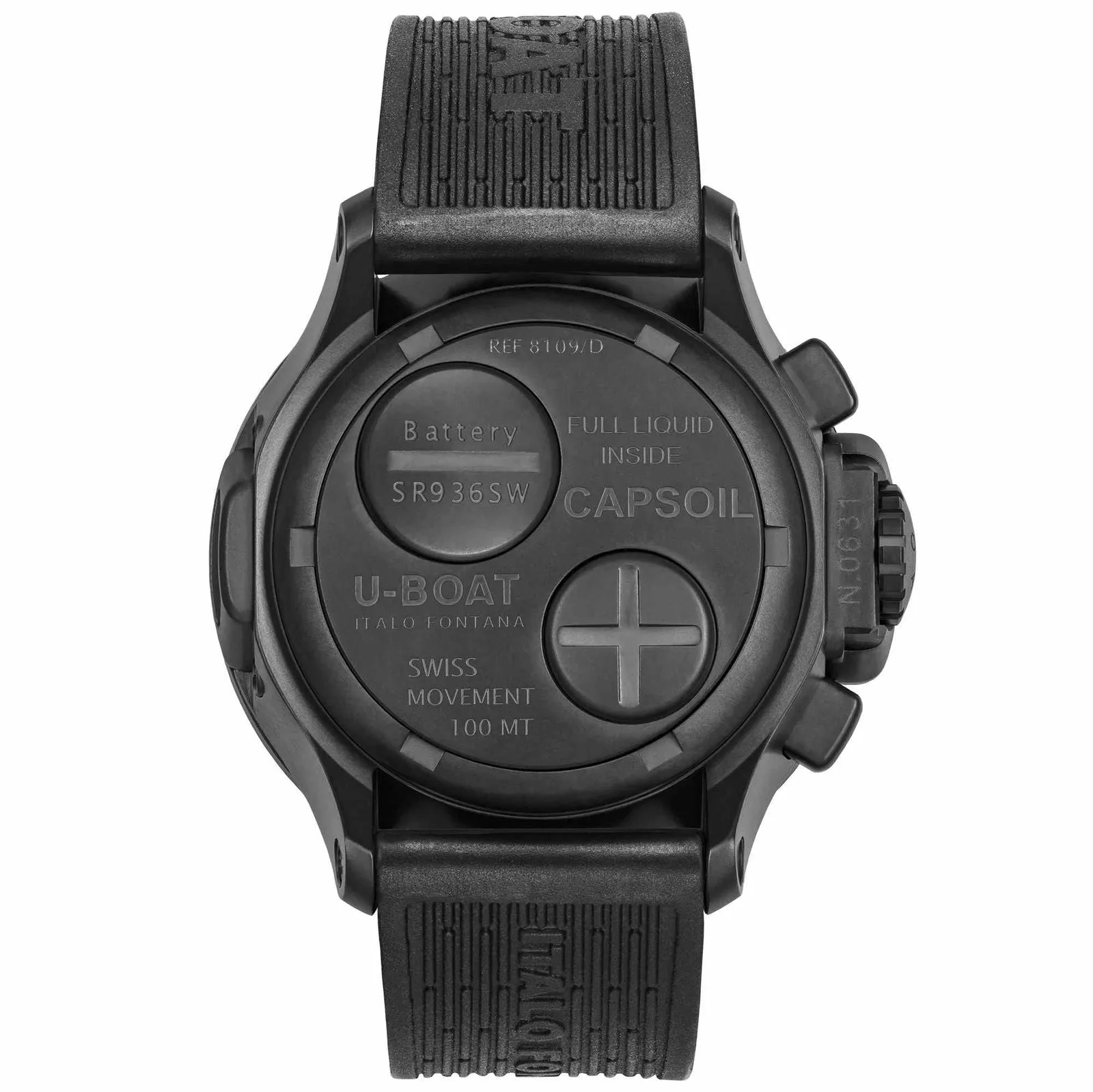 U-Boat 8109/D Capsoil Chrono 45mm DLC Wristwatch sold by H.S. Johnson product image thumbnail 2