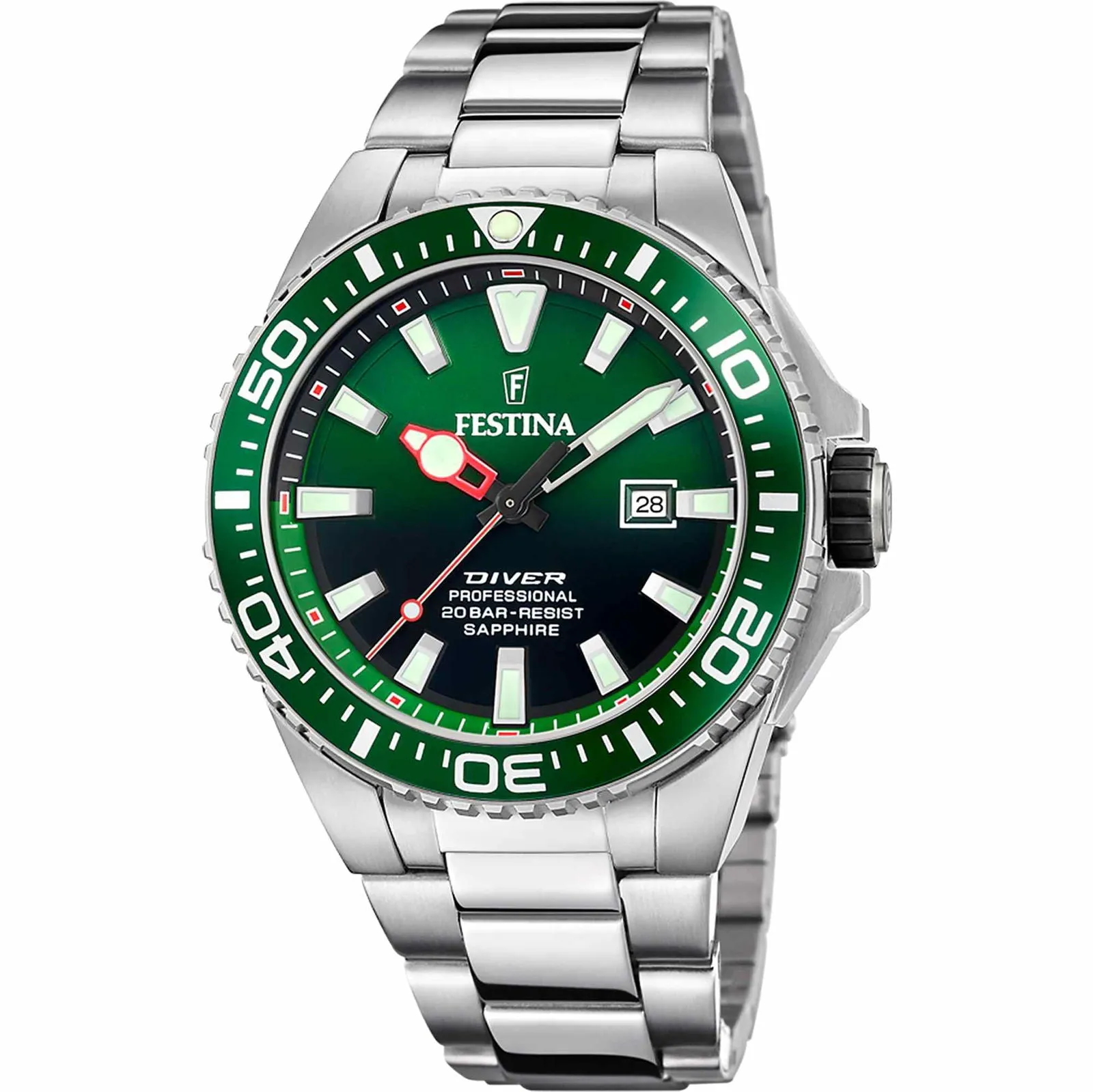 Festina F20663/2 Men's Green Dial Diver Watch sold by H.S. Johnson