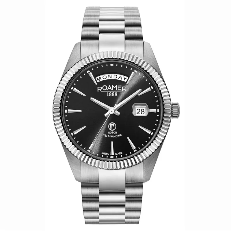 Roamer 981662 41 55 90 Primeline Automatic Black Dial Wristwatch sold by H.S. Johnson
