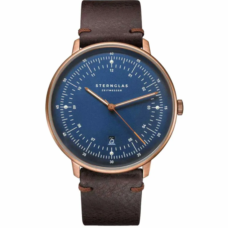Sternglas S01-HH27-VI17 Men's Hamburg Brown Strap Wristwatch sold by H.S. Johnson