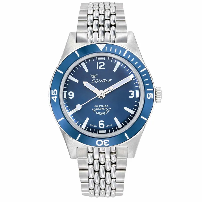 Squale SUPERMBLBL.AC Super-Squale Blue Dial Wristwatch sold by H.S. Johnson