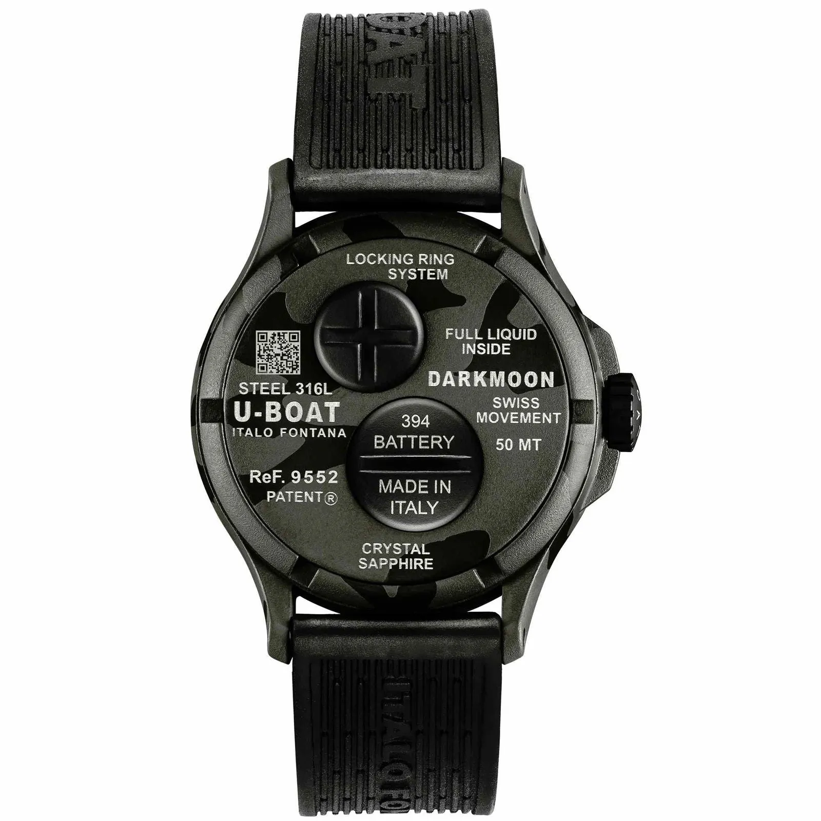 U-Boat 9552 Darkmoon 40mm Grey Curved Camouflage Watch sold by H.S. Johnson product image thumbnail 2