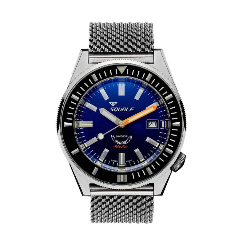 Squale MATICXSB.ME22 600 Meter Swiss Automatic Dive Wristwatch Mesh sold by H.S. Johnson