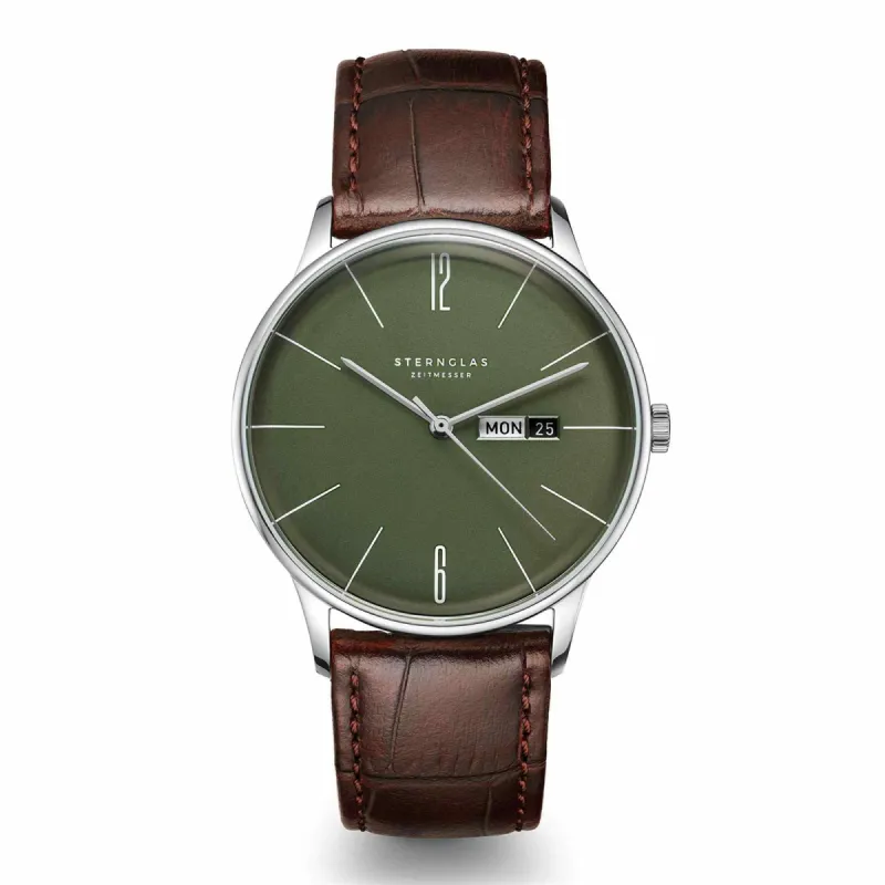Sternglas S01-BE08-HE05 Men's Berlin Brown Leather Strap Wristwatch sold by H.S. Johnson