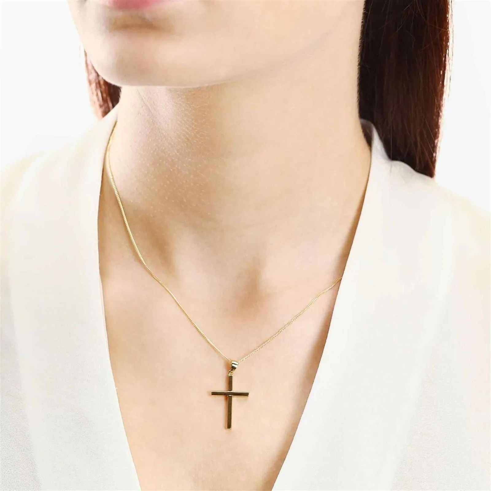 Elements Gold GP942 Large Cross Pendant Only sold by H.S. Johnson product image thumbnail 3