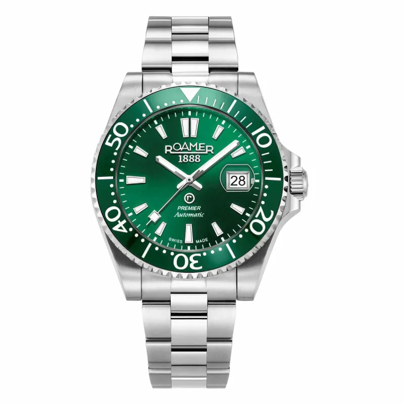 Roamer 986983 41 75 20 Men's Premier Green Dial Automatic Wristwatch sold by H.S. Johnson