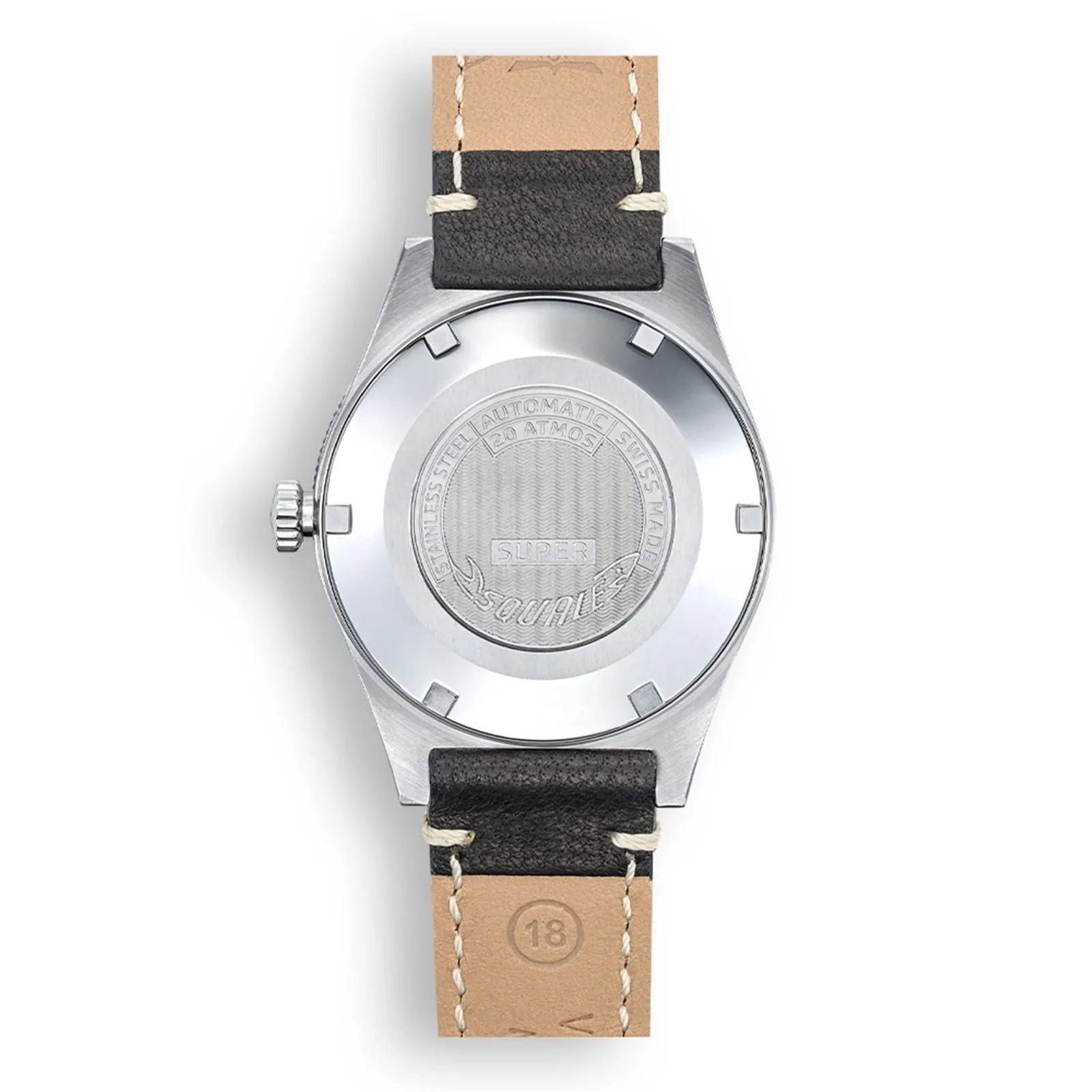 Squale SUPERSSBK.PN Sunray Black Leather Watch sold by H.S. Johnson product image thumbnail 4