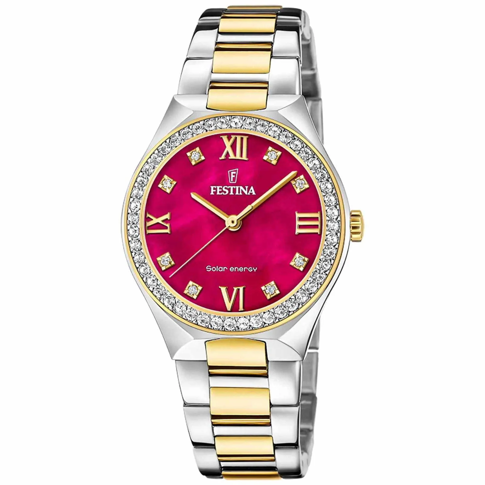 Festina F20659/3 Women's Red Dial Two Tone Solar Watch sold by H.S. Johnson