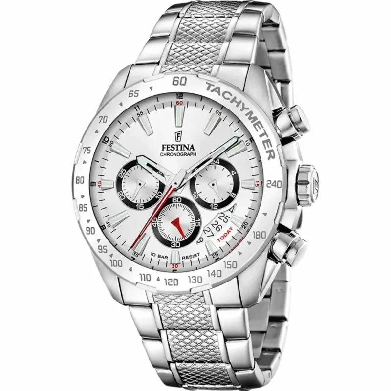 Festina F20668/1 Men's White Timeless Chronograph Wristwatch sold by H.S. Johnson