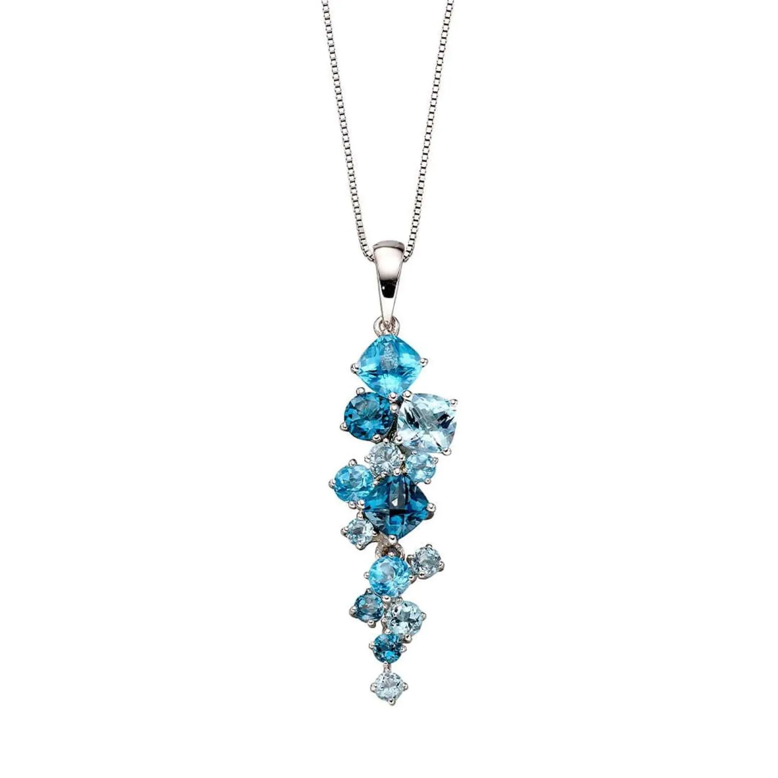 Elements Gold GP2117T Scatter Blue Topaz Pendant Only sold by H.S. Johnson