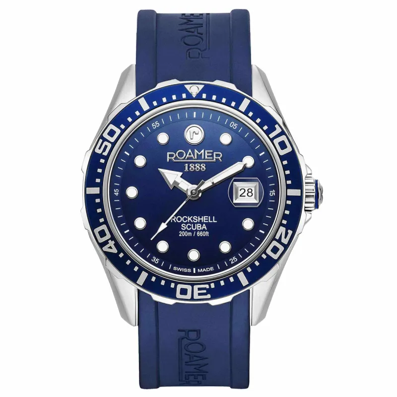 Roamer 867833 41 45 02 Men's Rockshell Mark III Scuba Silicone Wristwatch sold by H.S. Johnson
