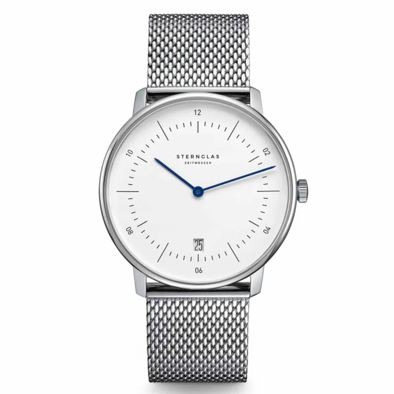 Sternglas S01-NA01-MI04 Men's Naos Mesh Strap Wristwatch sold by H.S. Johnson