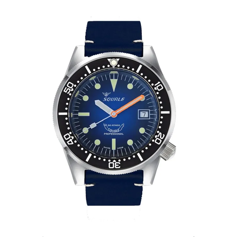 Squale 1521PROFD.PB Polished Swiss Automatic Dive Watch Leather sold by H.S. Johnson