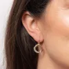 Elements Gold GE843 Tri-Metal Open Circle Drop Earrings sold by H.S. Johnson