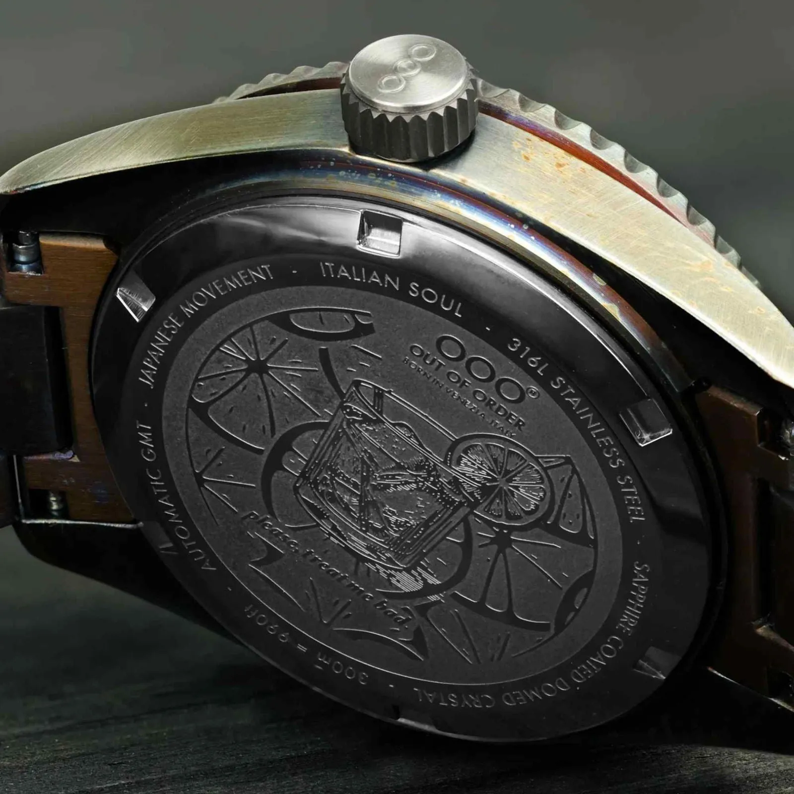 Out Of Order 001-25.NE.BAND Men's Negroni Auto GMT Ultra Distressed Watch sold by H.S. Johnson product image thumbnail 5