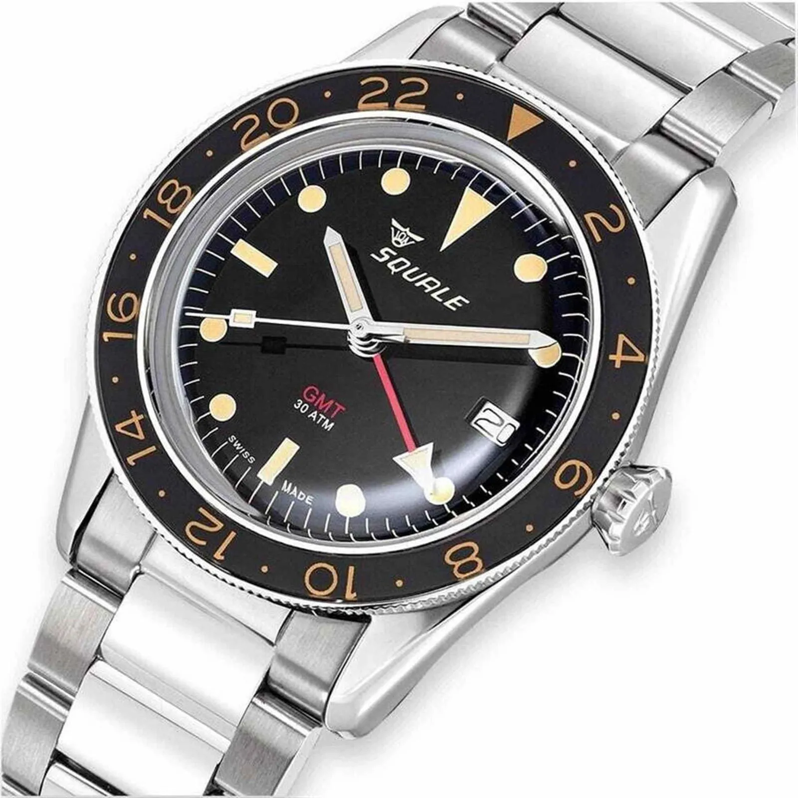 Squale SUB39GMTV.BR22 GMT Vintage Bracelet Wristwatch sold by H.S. Johnson product image thumbnail 2
