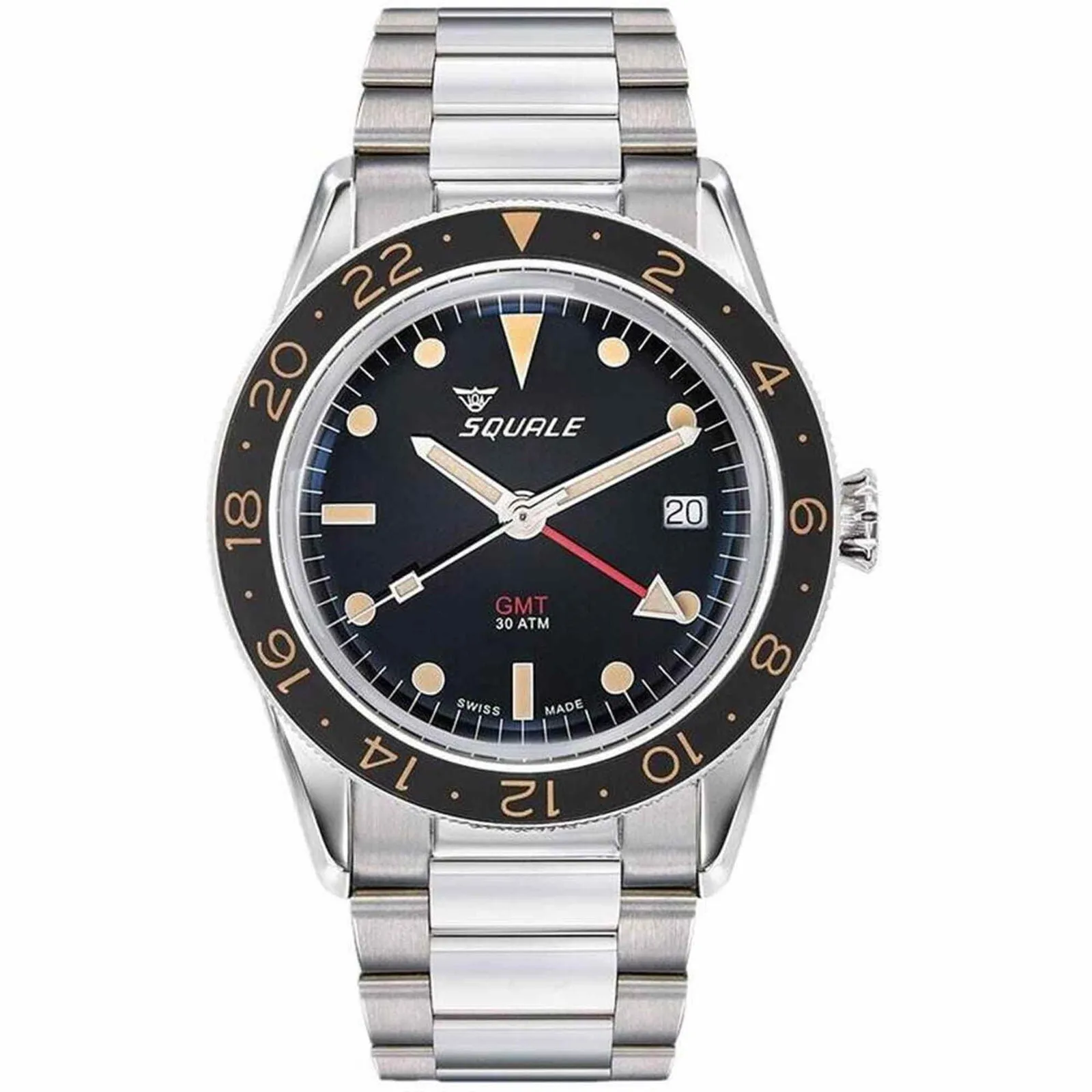 Squale SUB39GMTV.BR22 GMT Vintage Bracelet Wristwatch sold by H.S. Johnson