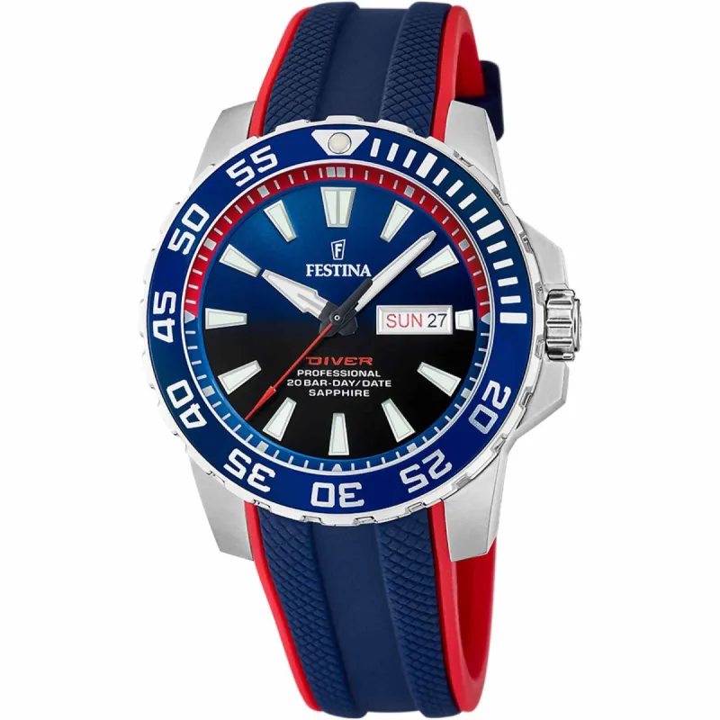 Festina F20662/1 Men's Blue Dial Divers Wristwatch sold by H.S. Johnson