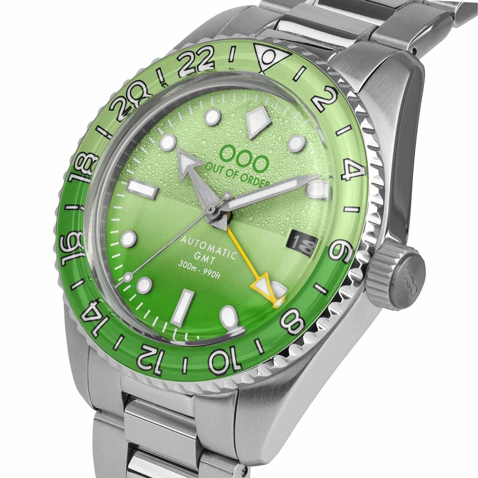 Out Of Order 001-25.MI.BAND.SS Men's Midori Auto GMT Ultra Brushed Watch sold by H.S. Johnson product image thumbnail 4