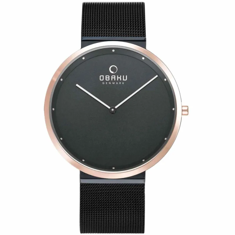 Obaku V230GXMBMB Men's Papir-Night Wristwatch made by H.S. Johnson