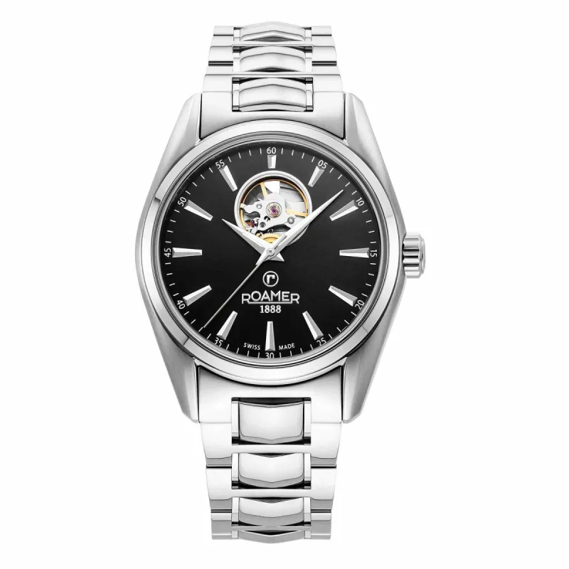Roamer 984985 41 85 20 Searock Master Black Automatic Watch made by H.S. Johnson