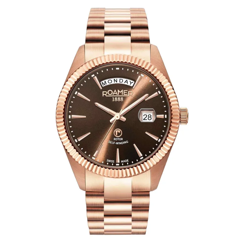 Roamer 981662 49 65 90 Primeline Day Date Automatic Wristwatch sold by H.S. Johnson