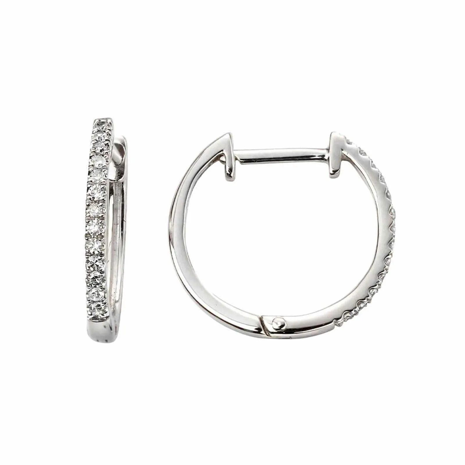 Elements Gold GE2106 Huggie Hoop Earrings Pave Diamonds sold by H.S. Johnson