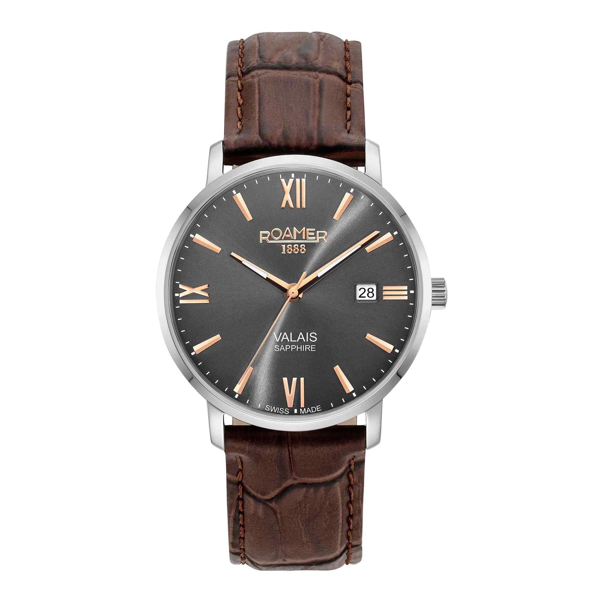 Roamer 958833 41 53 05 Men's Valais Grey Dial Wristwatch | Parallel
