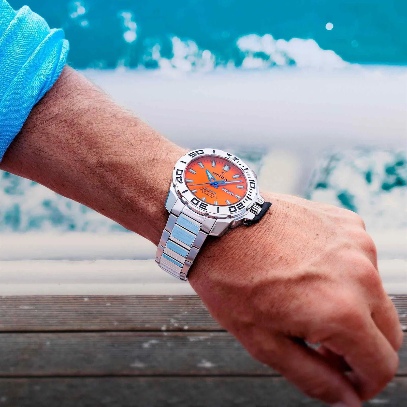 Festina F20665/5 Men's Orange Dial Divers Watch sold by H.S. Johnson product image thumbnail 3