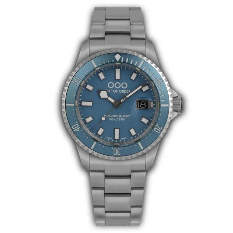 Out Of Order 001-27.BL.BI.SS Blu Mediterraneo Casanova Ultra Brushed Wristwatch sold by H.S. Johnson