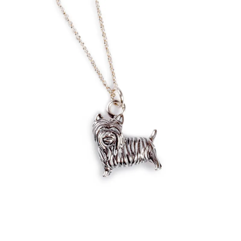 Yorkshire / West Highland / Scottish Terrier Dog Necklace in Silver sold by Henryka