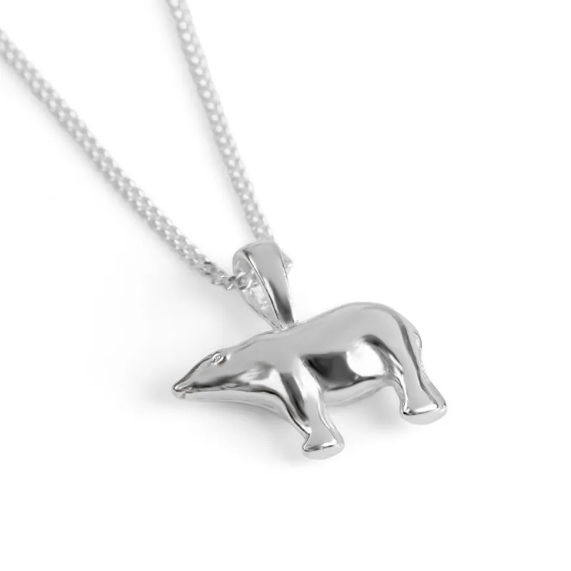 Polar Bear Necklace in Silver sold by Henryka