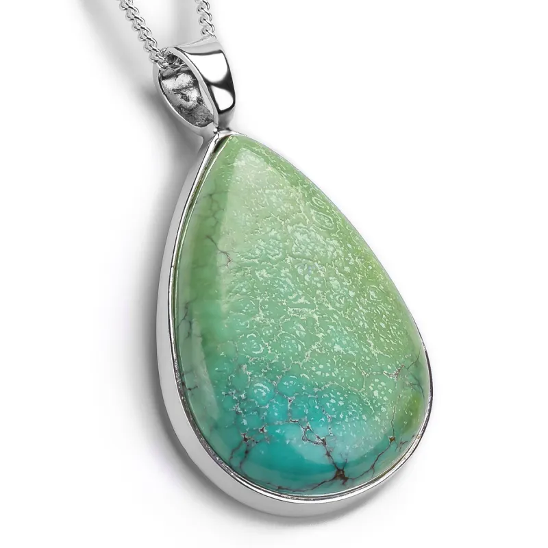 Heavenly Blue Tibetan Turquoise Necklace - Natural Designer Gemstone sold by Henryka