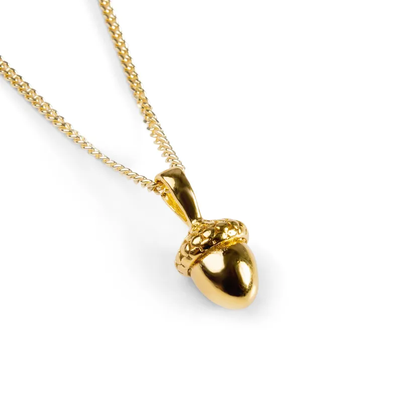 Acorn Necklace in Silver with 24ct Gold sold by Henryka