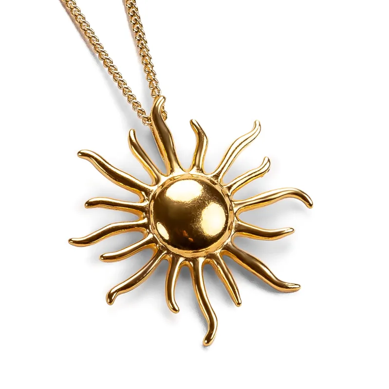 Sun Goddess Necklace in Silver with 24ct Gold sold by Henryka