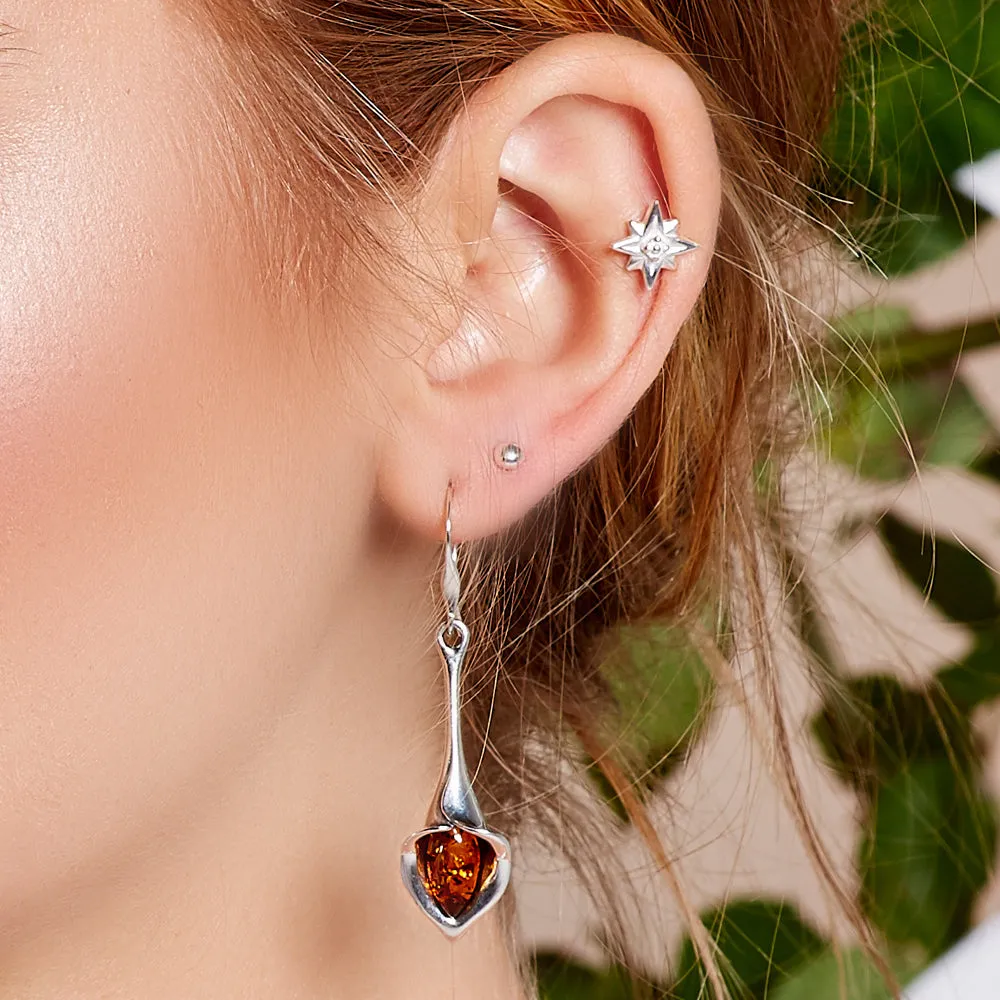 Star Burst Stud Earrings in Silver sold by Henryka product image thumbnail 3