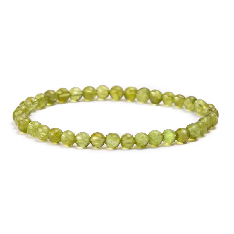 Stretch Bead Bracelet in Peridot sold by Henryka