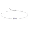 Delicate Single Stone Necklace in Silver and Blue Lace Agate sold by Henryka