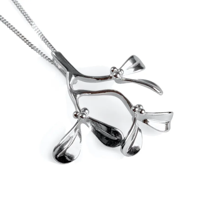 Merry Mistletoe Necklace in Silver sold by Henryka