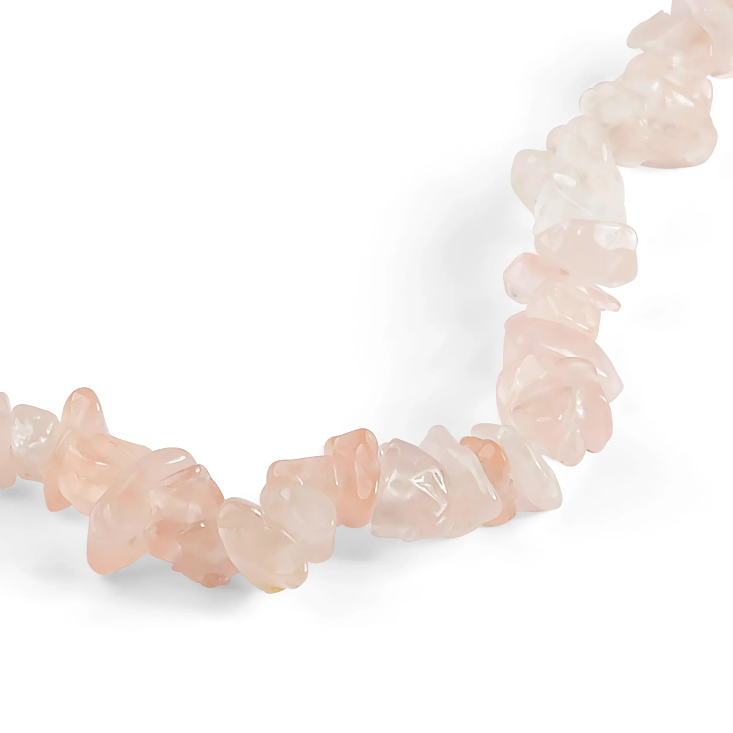 Mini Nugget Bead Necklace in Silver and Rose Quartz sold by Henryka product image thumbnail 5