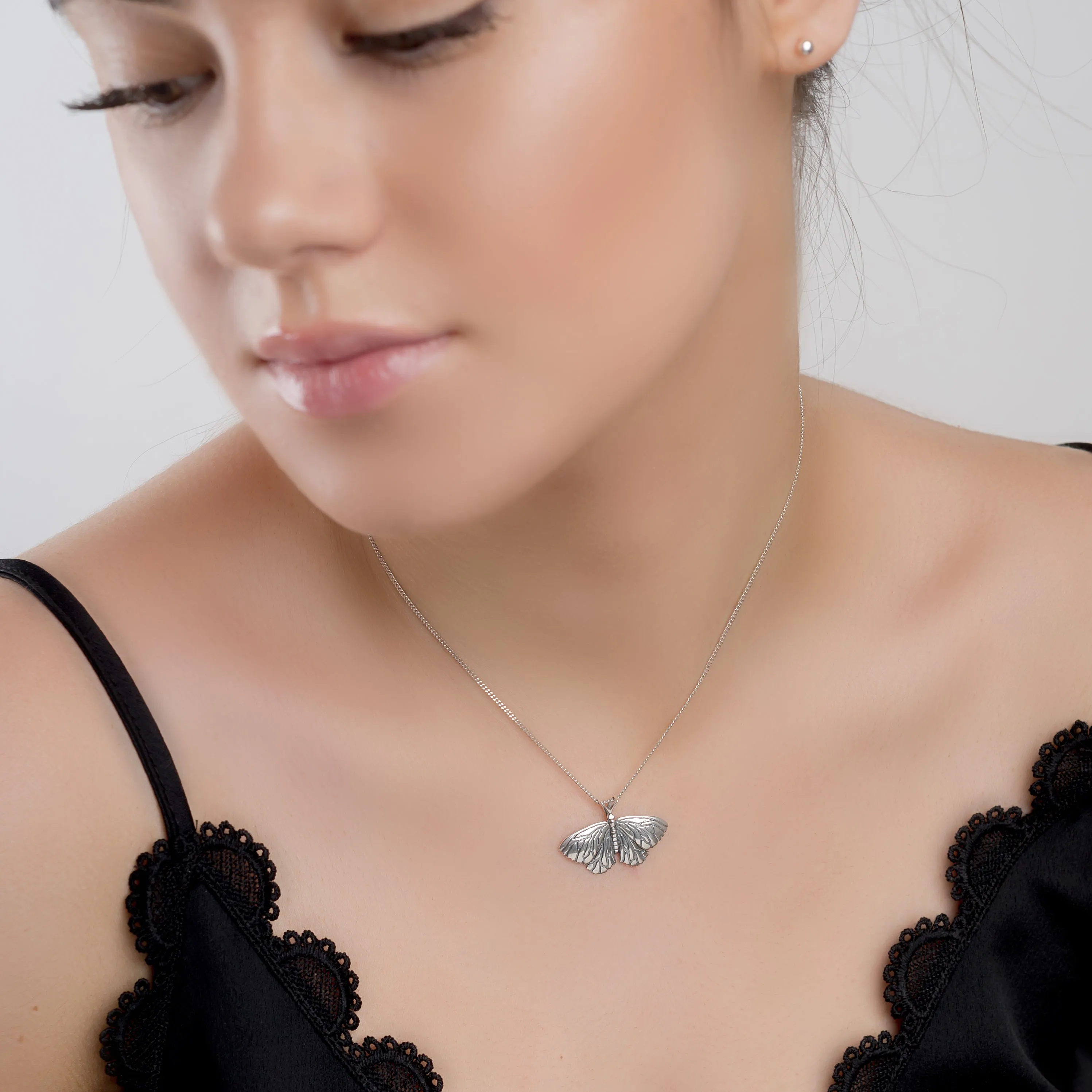 Moth Necklace in Silver sold by Henryka product image thumbnail 3