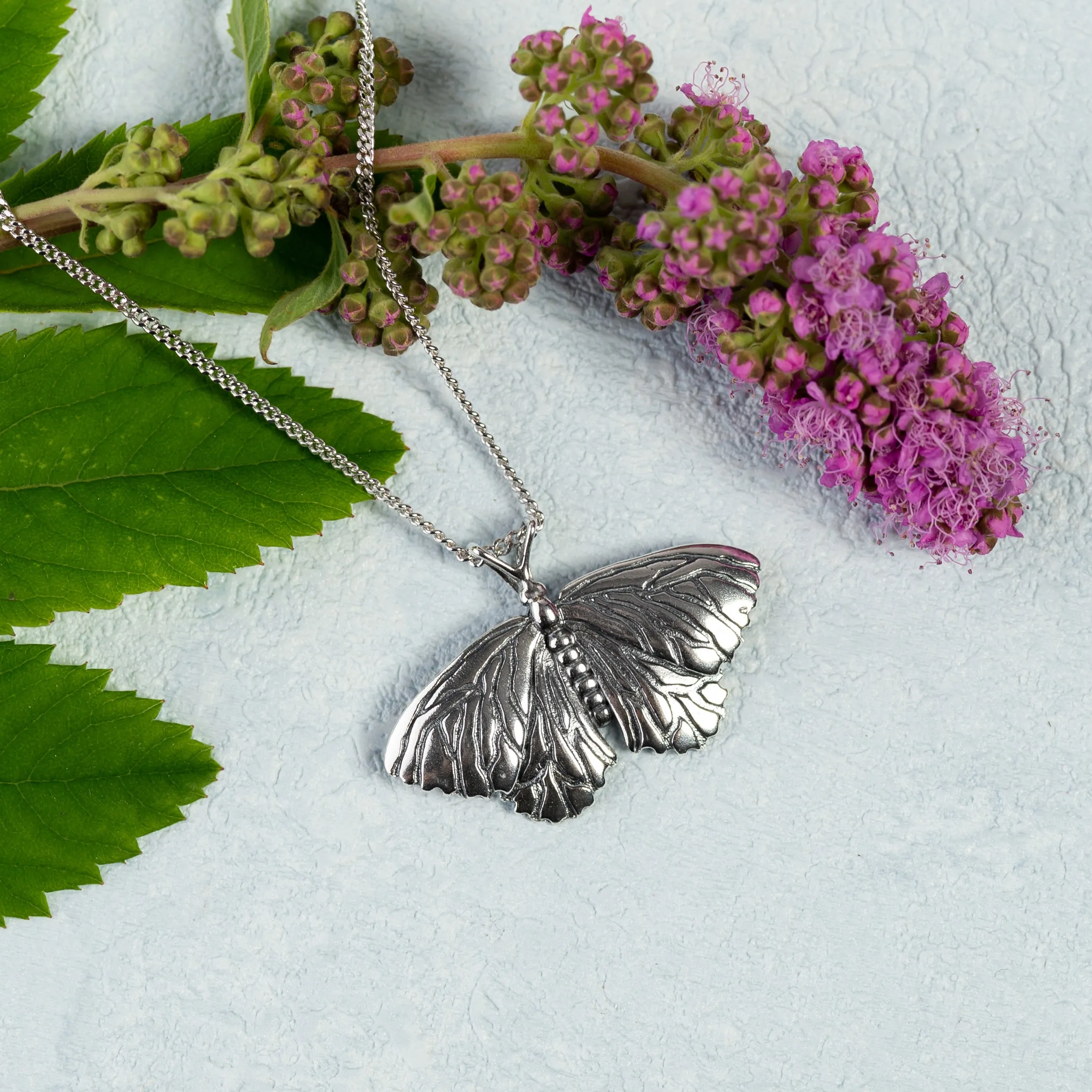 Moth Necklace in Silver sold by Henryka product image thumbnail 4