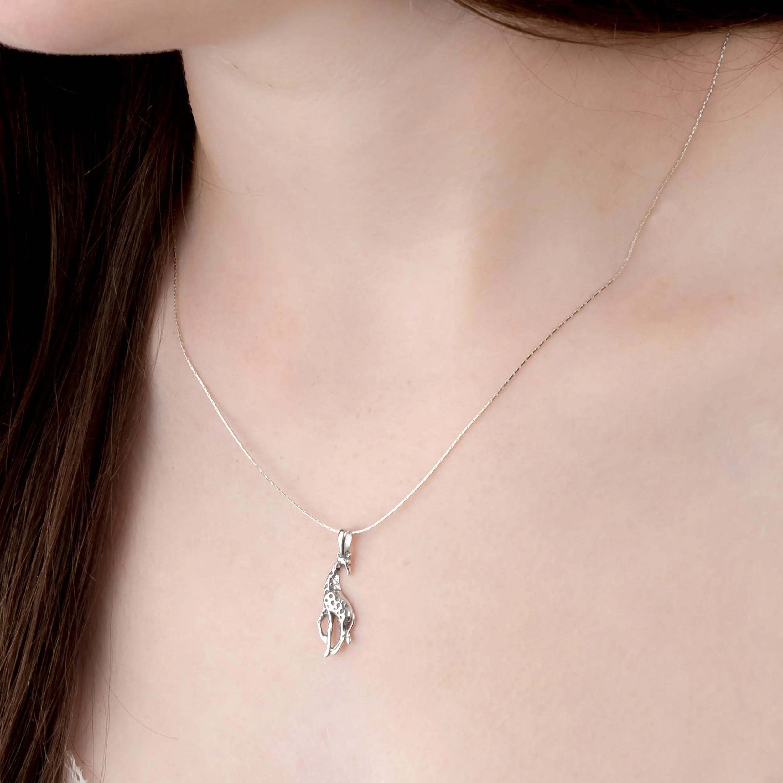Giraffe Necklace in Silver sold by Henryka product image thumbnail 2