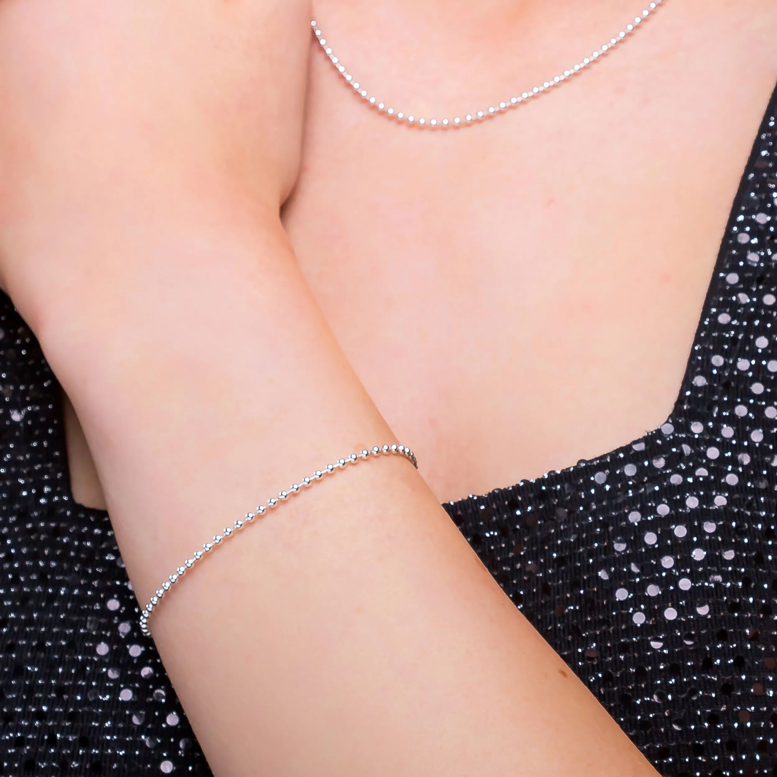 925 Sterling Silver Bead Ball Bracelet sold by Henryka product image thumbnail 2