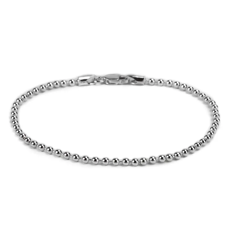 925 Sterling Silver Bead Ball Bracelet sold by Henryka