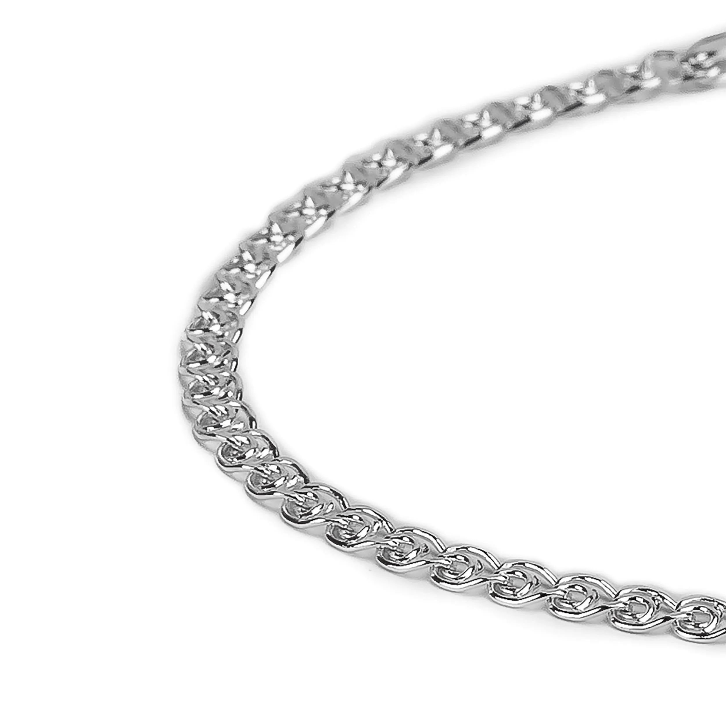 925 Sterling Silver Double Heart Link Bracelet sold by Henryka product image thumbnail 5