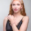Classic Teardrop Link Bracelet in Silver and Ruby sold by Henryka