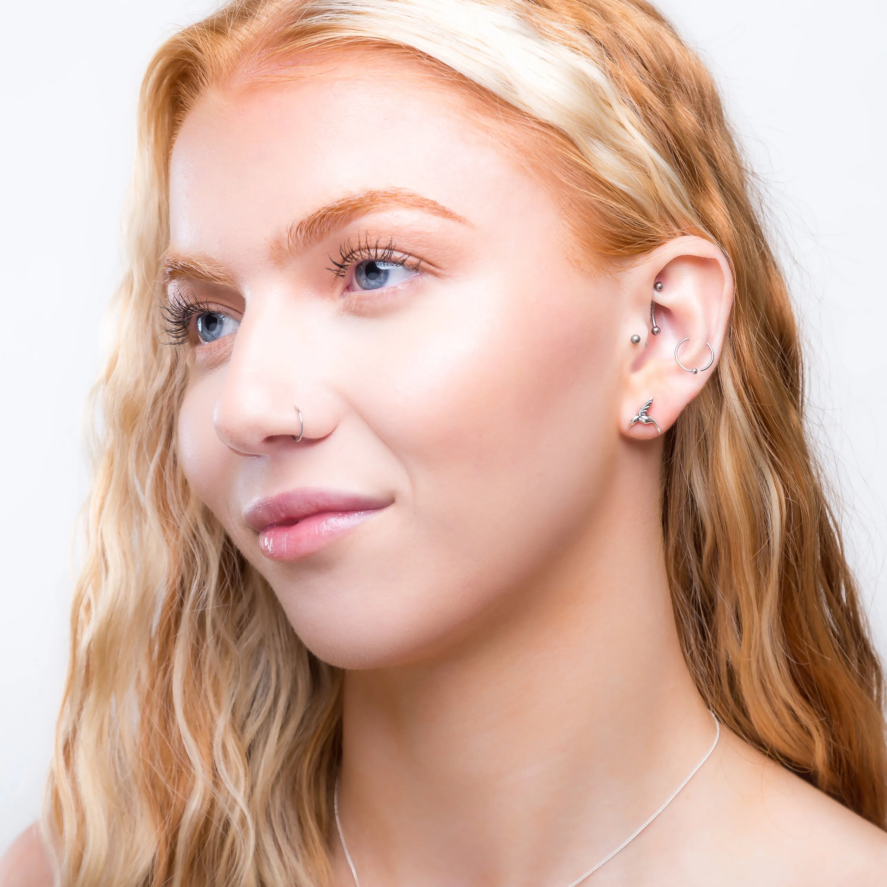 Miniature Hummingbird Stud Earrings in Silver sold by Henryka product image thumbnail 3